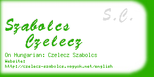 szabolcs czelecz business card